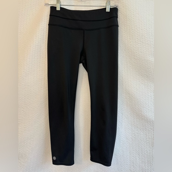 Athleta Pants - ATHLETA Sonar Capri Black Compression Workout Leggings Yoga Pants Small Tall